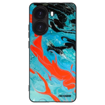 Picasee crna silikonska maskica za Xiaomi Poco X7 Pro 5G - Blue Magma