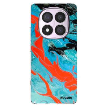 Picasee silikonska prozirna maskica za Xiaomi Redmi Note 14 Pro 4G - Blue Magma