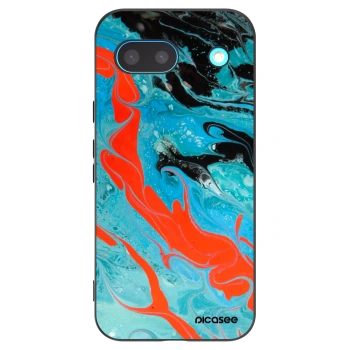 Picasee crna silikonska maskica za Google Pixel 8a - Blue Magma
