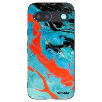 Picasee crna silikonska maskica za Google Pixel 8 - Blue Magma