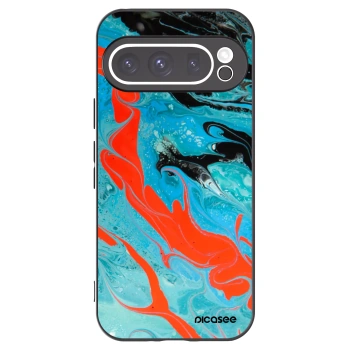 Picasee crna silikonska maskica za Google Pixel 9 Pro - Blue Magma