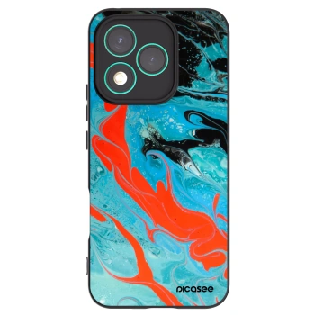 Picasee crna silikonska maskica za Honor 400 Lite 5G - Blue Magma