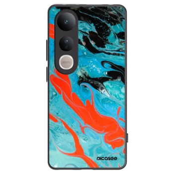 Picasee crna silikonska maskica za Vivo V50 Lite 5G - Blue Magma