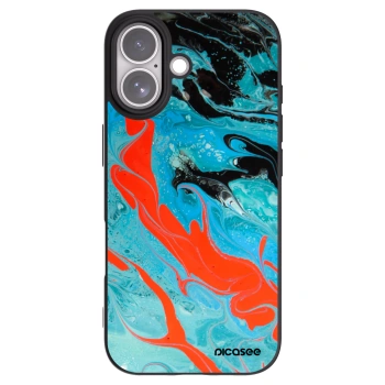 Picasee crna silikonska maskica za Apple iPhone 17 - Blue Magma