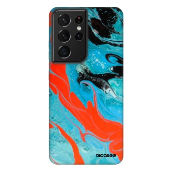 Picasee Fashion Case za Samsung Galaxy S21 Ultra 5G G998B - Blue Magma