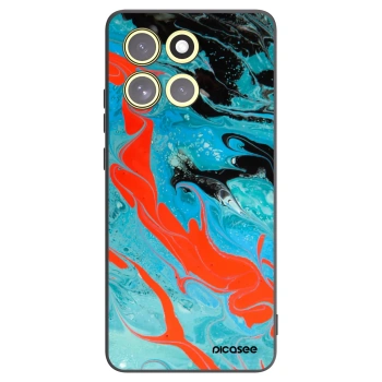 Picasee crna silikonska maskica za Motorola Moto G86 Power 5G - Blue Magma