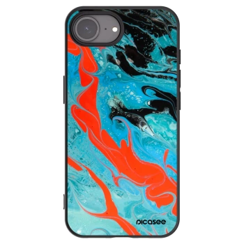 Picasee crna silikonska maskica za Apple iPhone 17e - Blue Magma