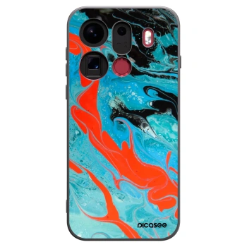 Picasee crna silikonska maskica za OPPO Find X9 Pro - Blue Magma