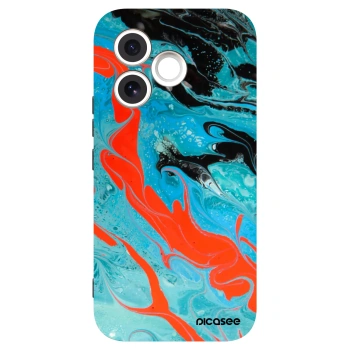 Picasee crna silikonska maskica za Honor 600 Lite - Blue Magma