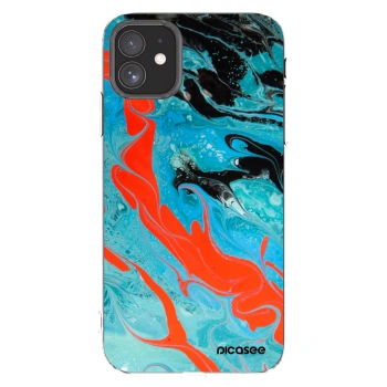 Picasee silikonska prozirna maskica za Apple iPhone 11 - Blue Magma