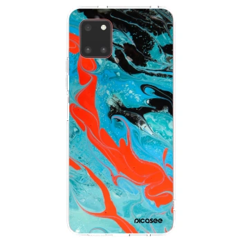 Picasee silikonska prozirna maskica za Samsung Galaxy Note 10 Lite N770F - Blue Magma