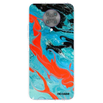 Picasee silikonska prozirna maskica za Xiaomi Poco F2 Pro - Blue Magma