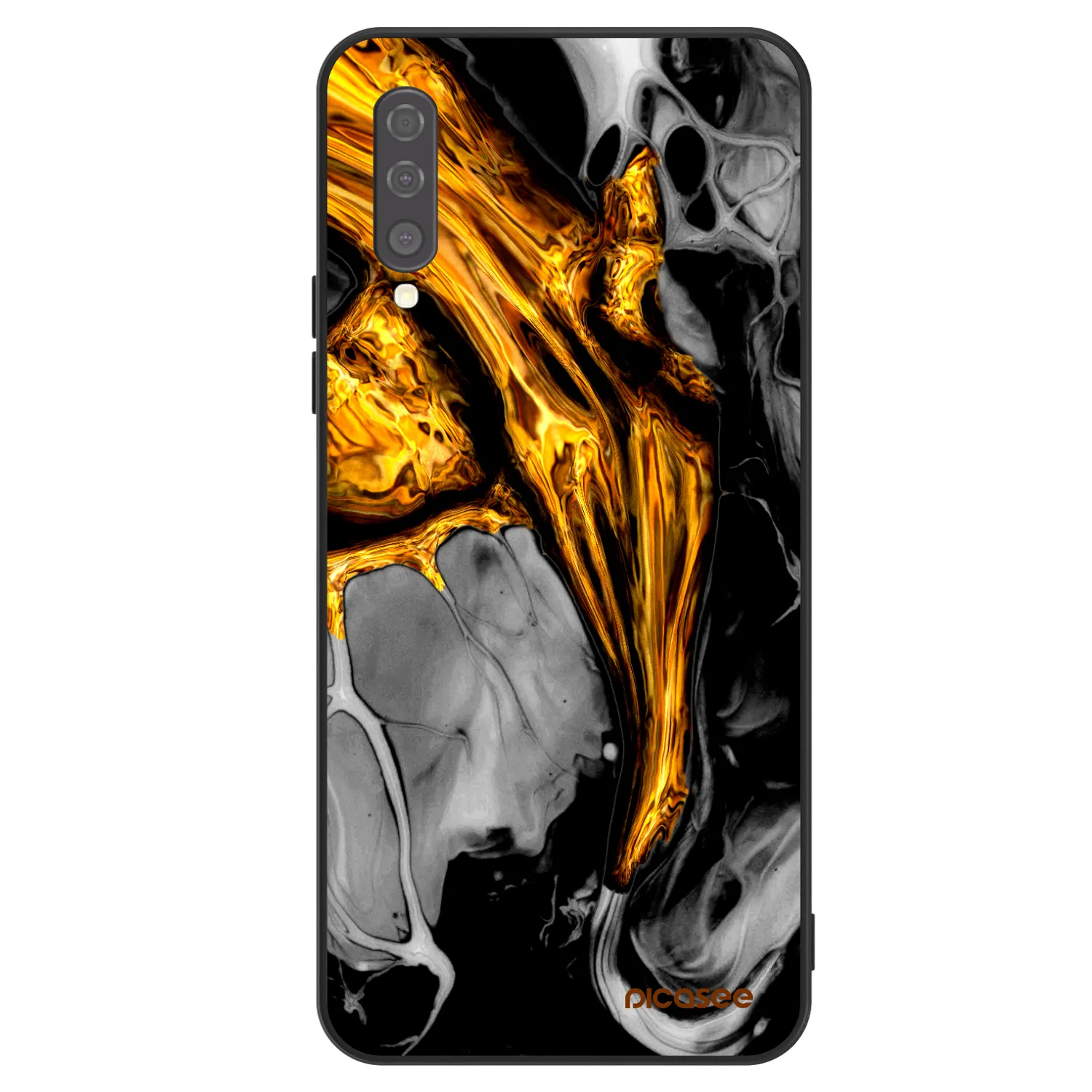 Picasee ULTIMATE CASE za Samsung Galaxy A50 A505F - Black Gold