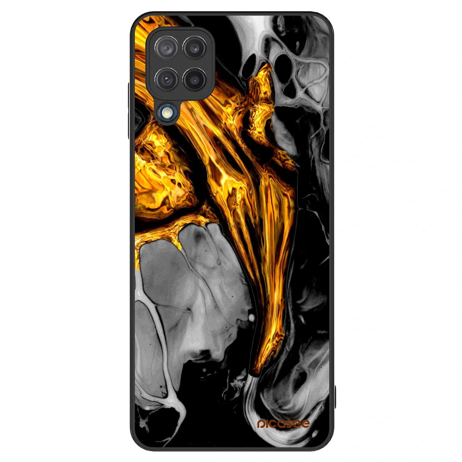 Picasee ULTIMATE CASE za Samsung Galaxy M12 M127F - Black Gold