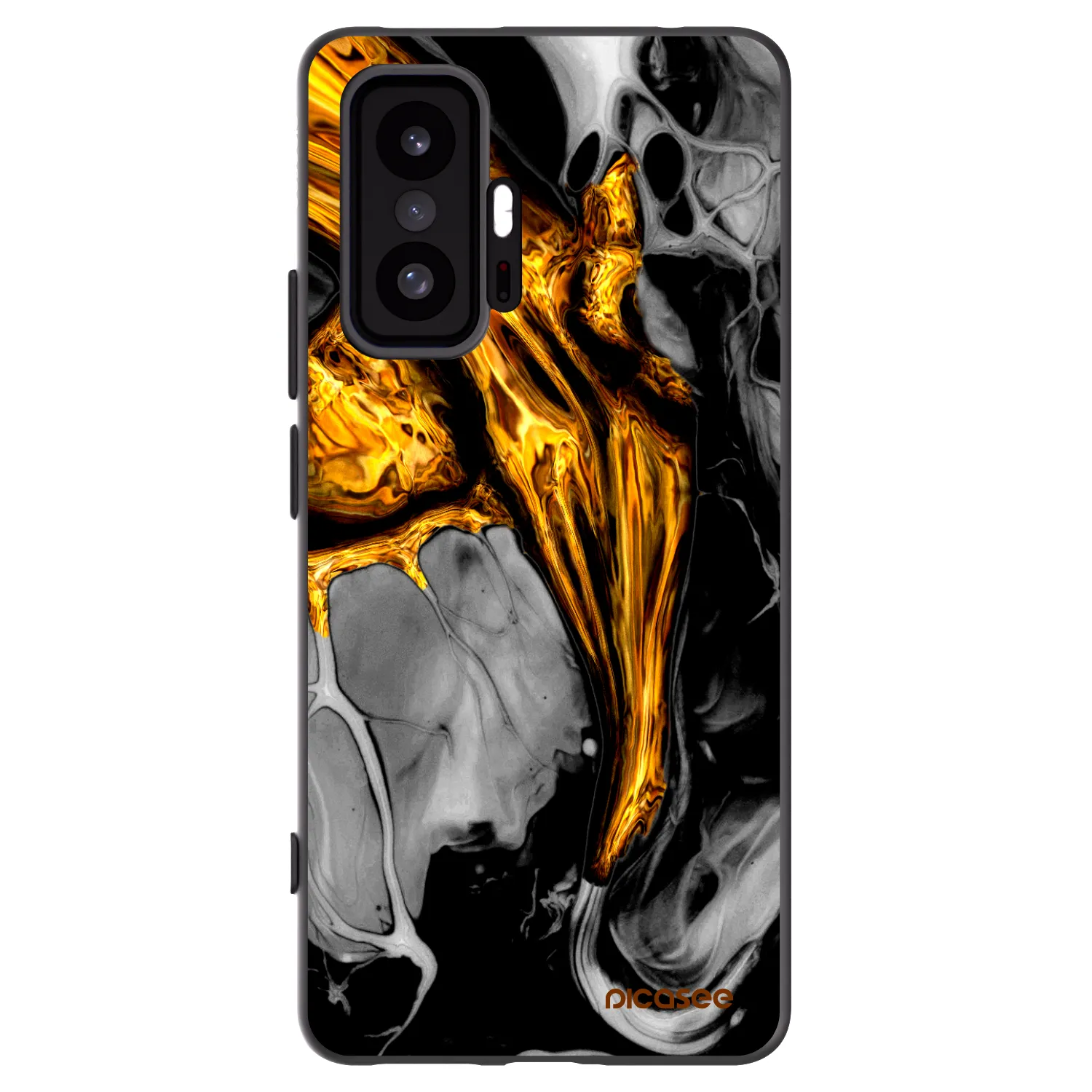 Picasee crna silikonska maskica za Xiaomi 11T Pro - Black Gold