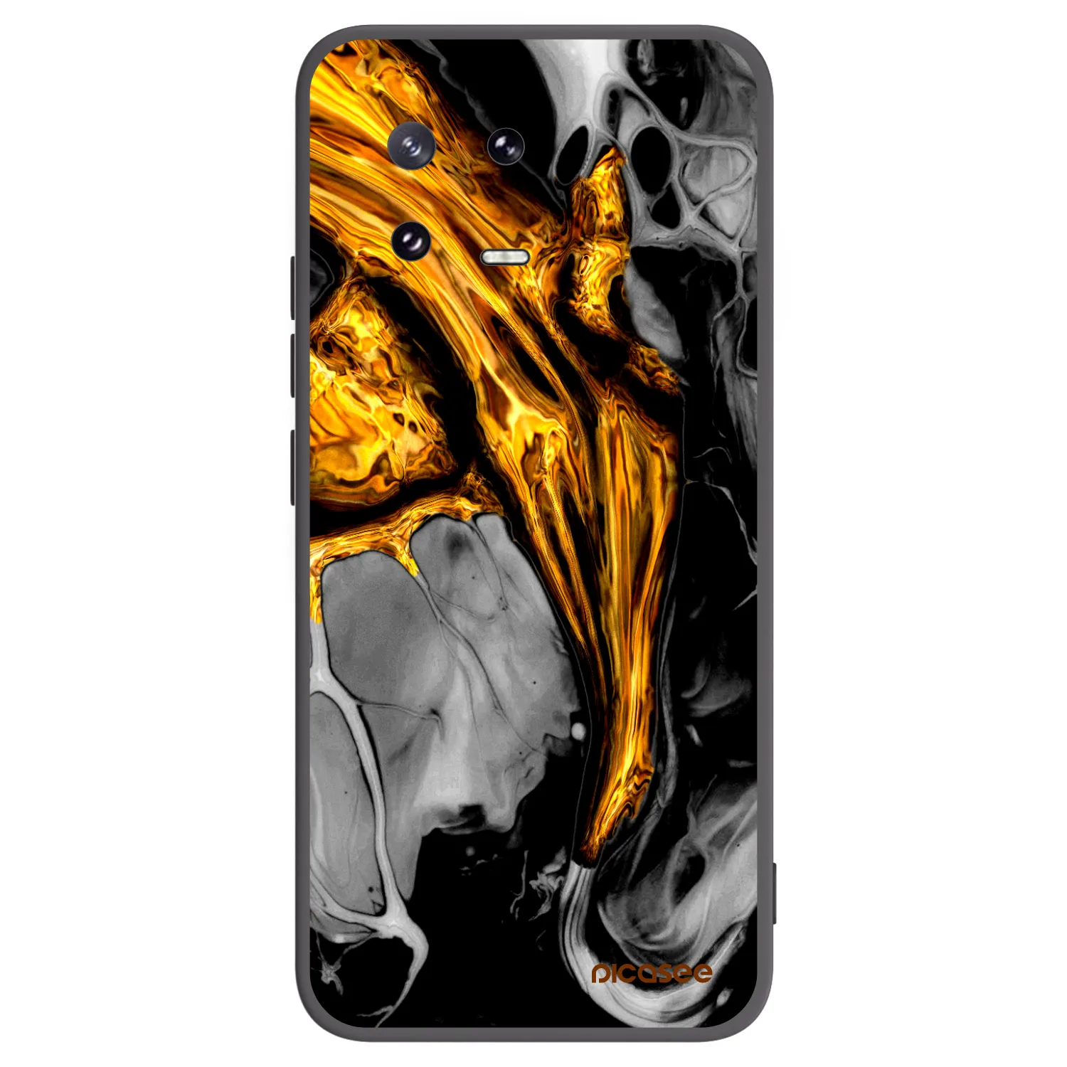 Picasee crna silikonska maskica za Xiaomi 13 Pro - Black Gold