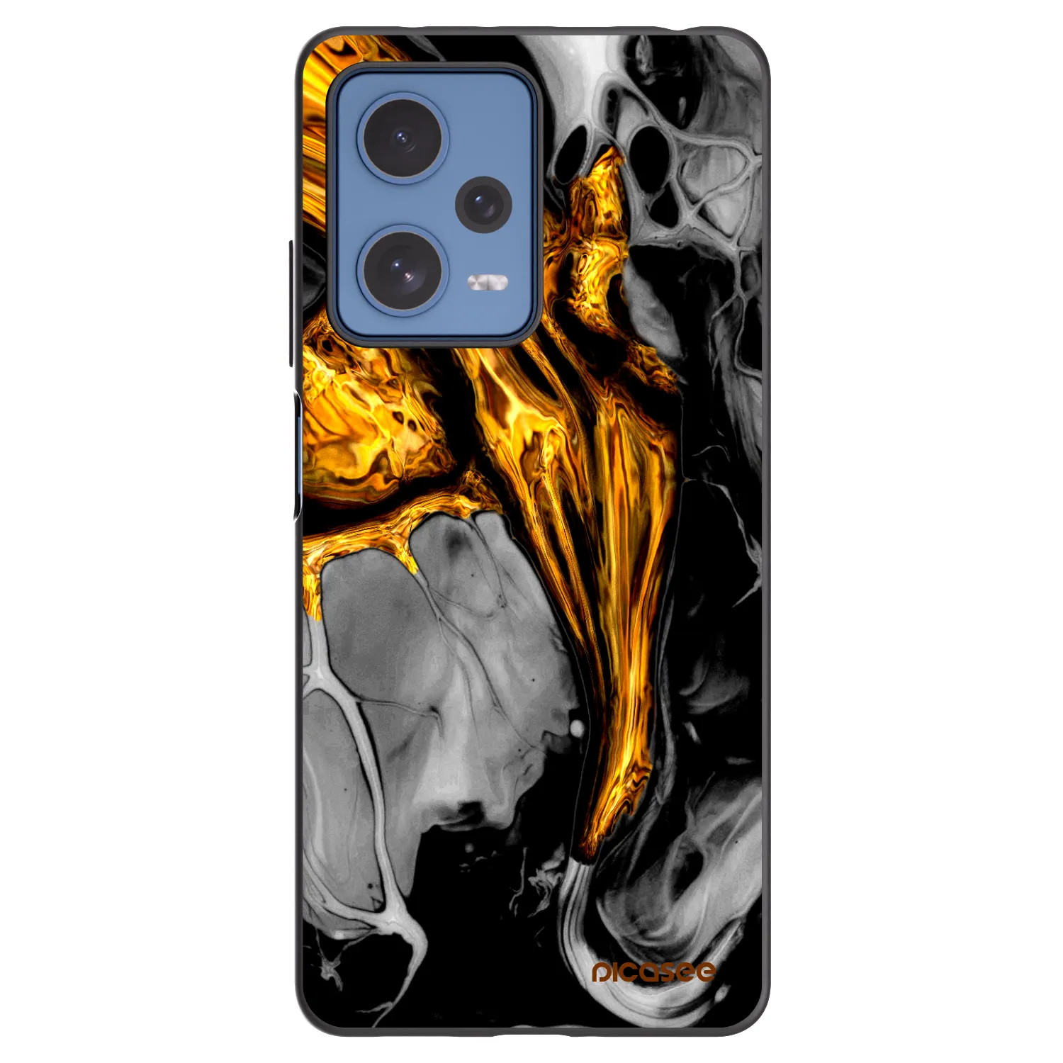 Picasee crna silikonska maskica za Xiaomi Redmi Note 12 Pro 5G - Black Gold