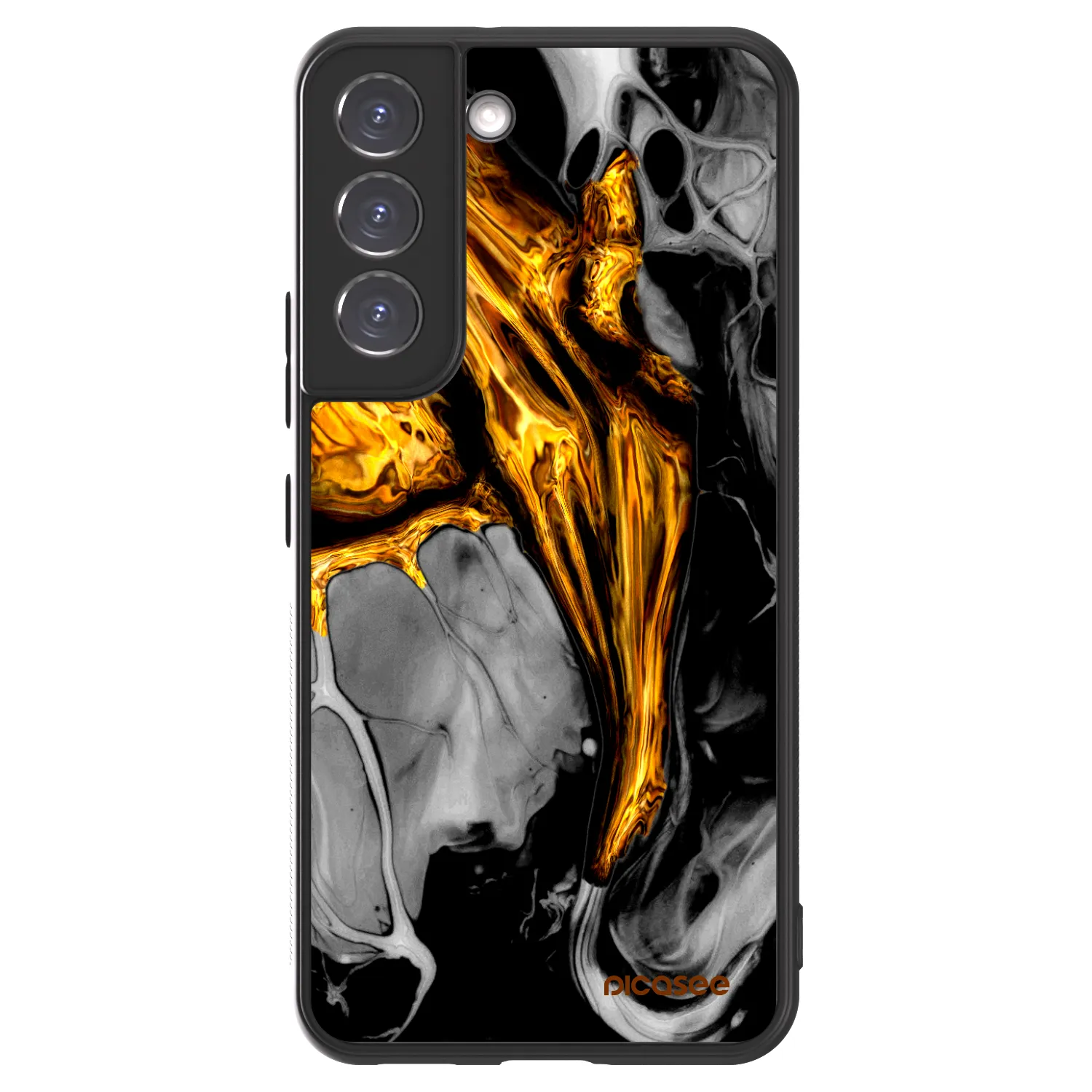 Picasee ULTIMATE CASE PowerShare za Samsung Galaxy S22 5G - Black Gold