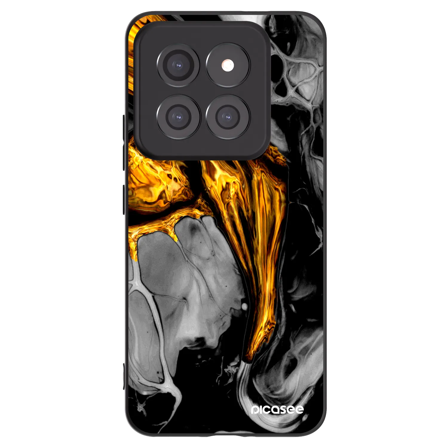 Picasee crna silikonska maskica za Xiaomi 14 Pro - Black Gold