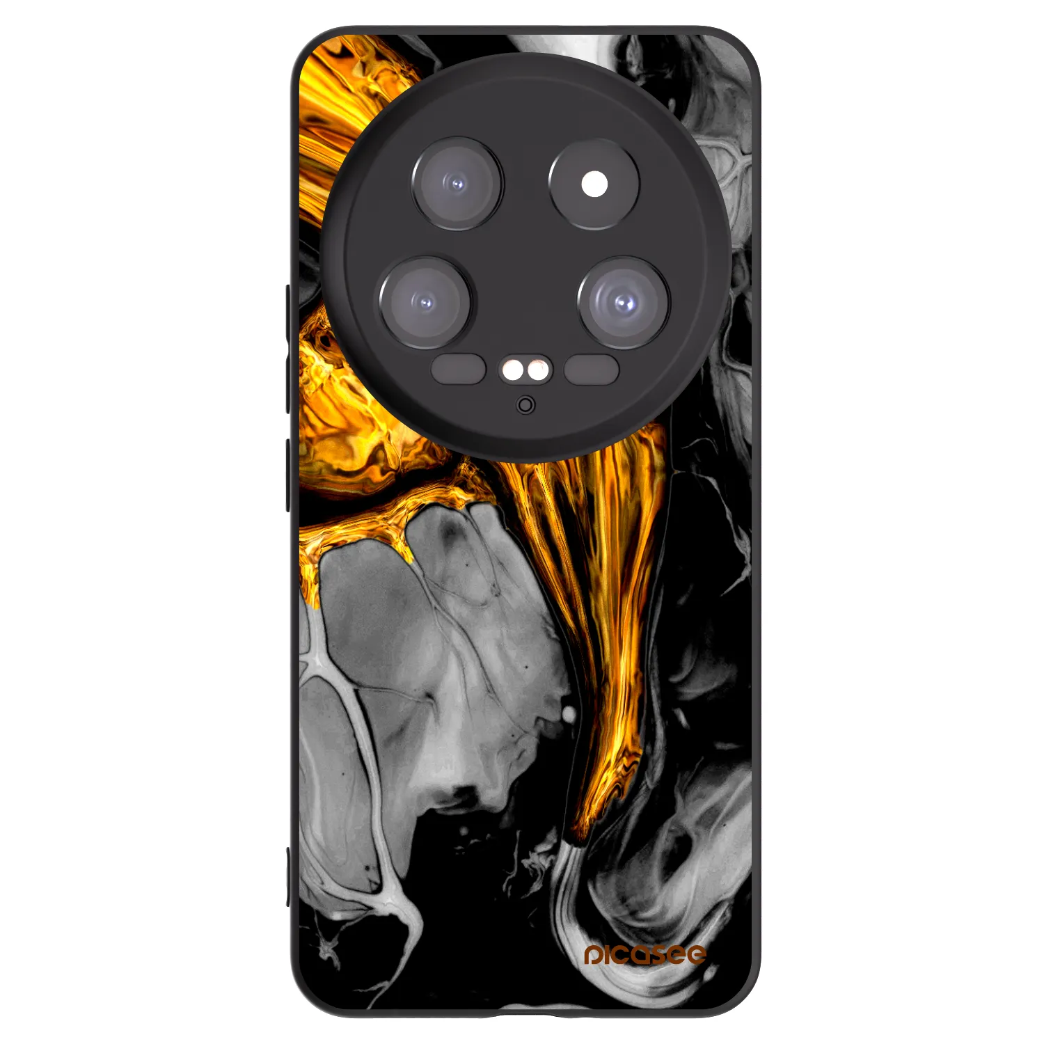 Picasee crna silikonska maskica za Xiaomi 14 Ultra - Black Gold