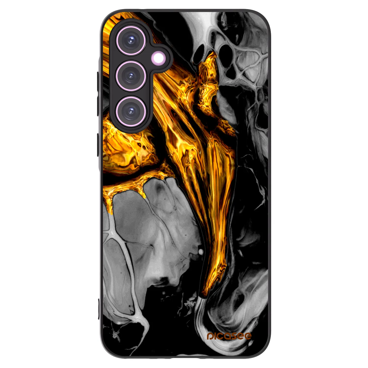 Picasee crna silikonska maskica za Samsung Galaxy A35 5G A356B - Black Gold