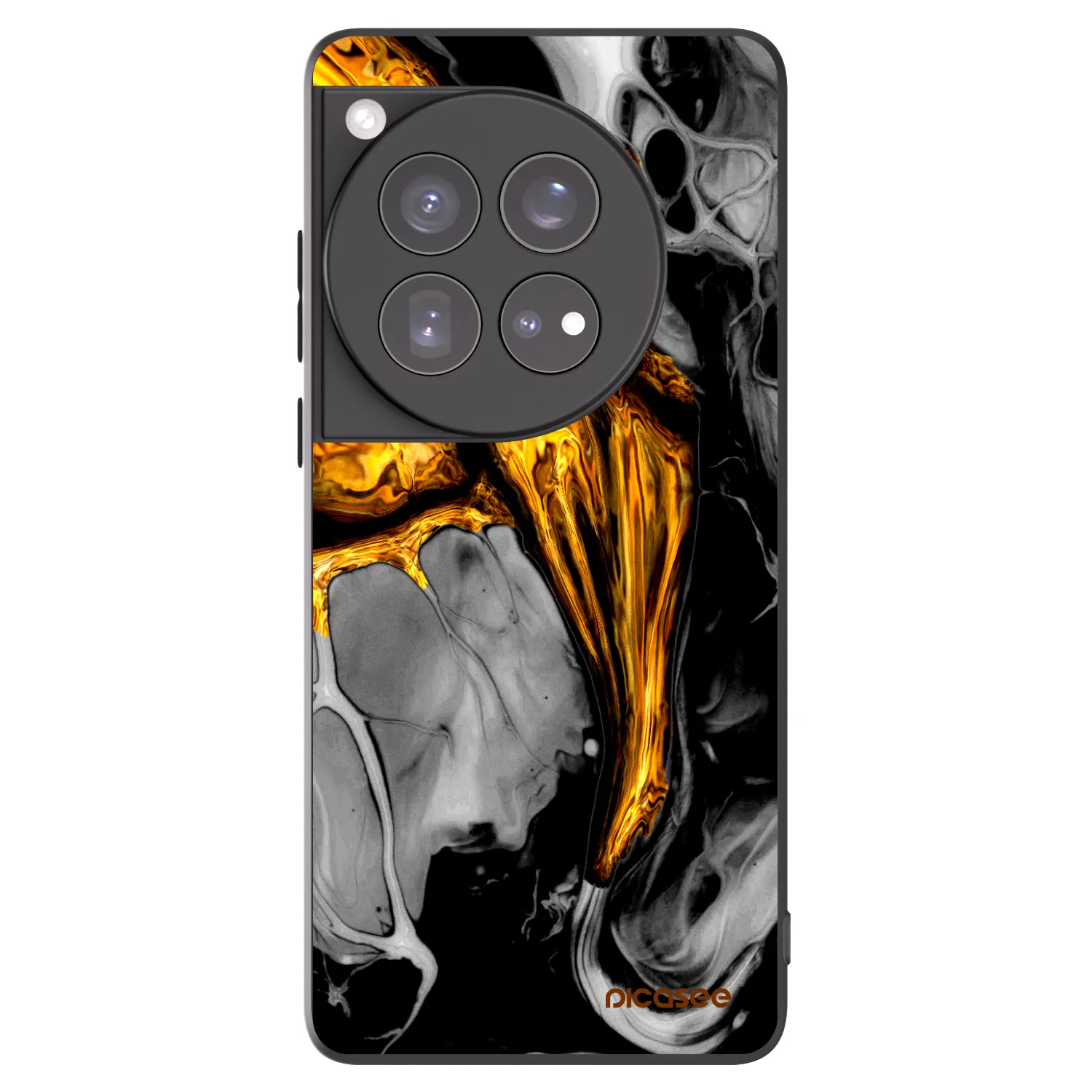 Picasee crna silikonska maskica za OnePlus 12 5G - Black Gold
