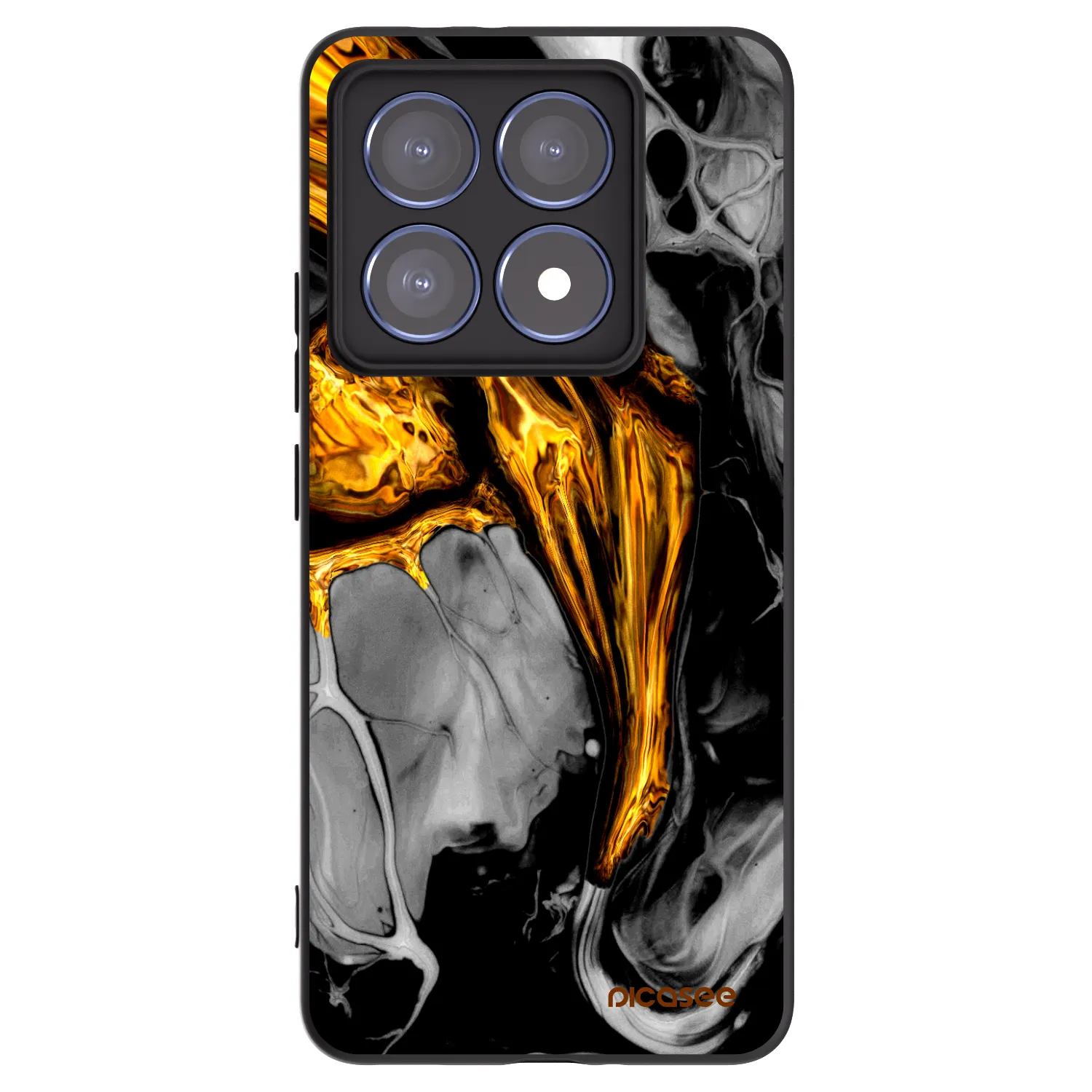 Picasee crna silikonska maskica za Xiaomi 14T Pro - Black Gold