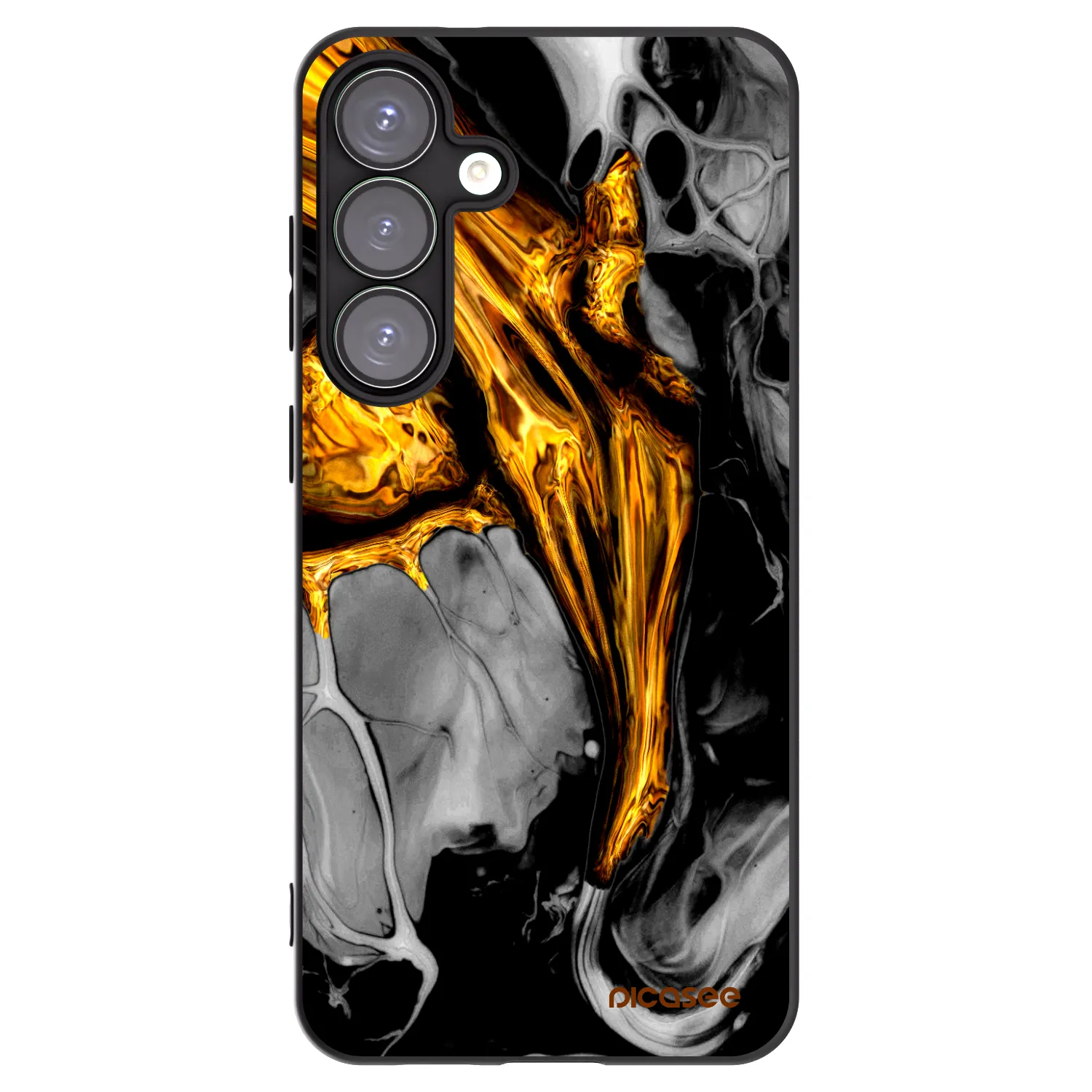 Picasee crna silikonska maskica za Samsung Galaxy S25+ 5G - Black Gold