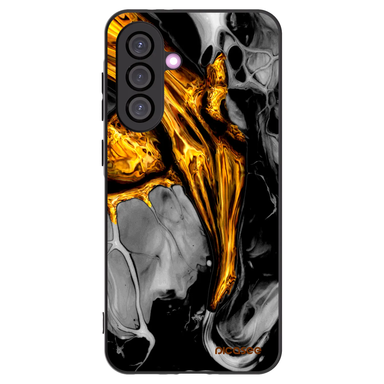 Picasee crna silikonska maskica za Samsung Galaxy A56 5G A566B - Black Gold