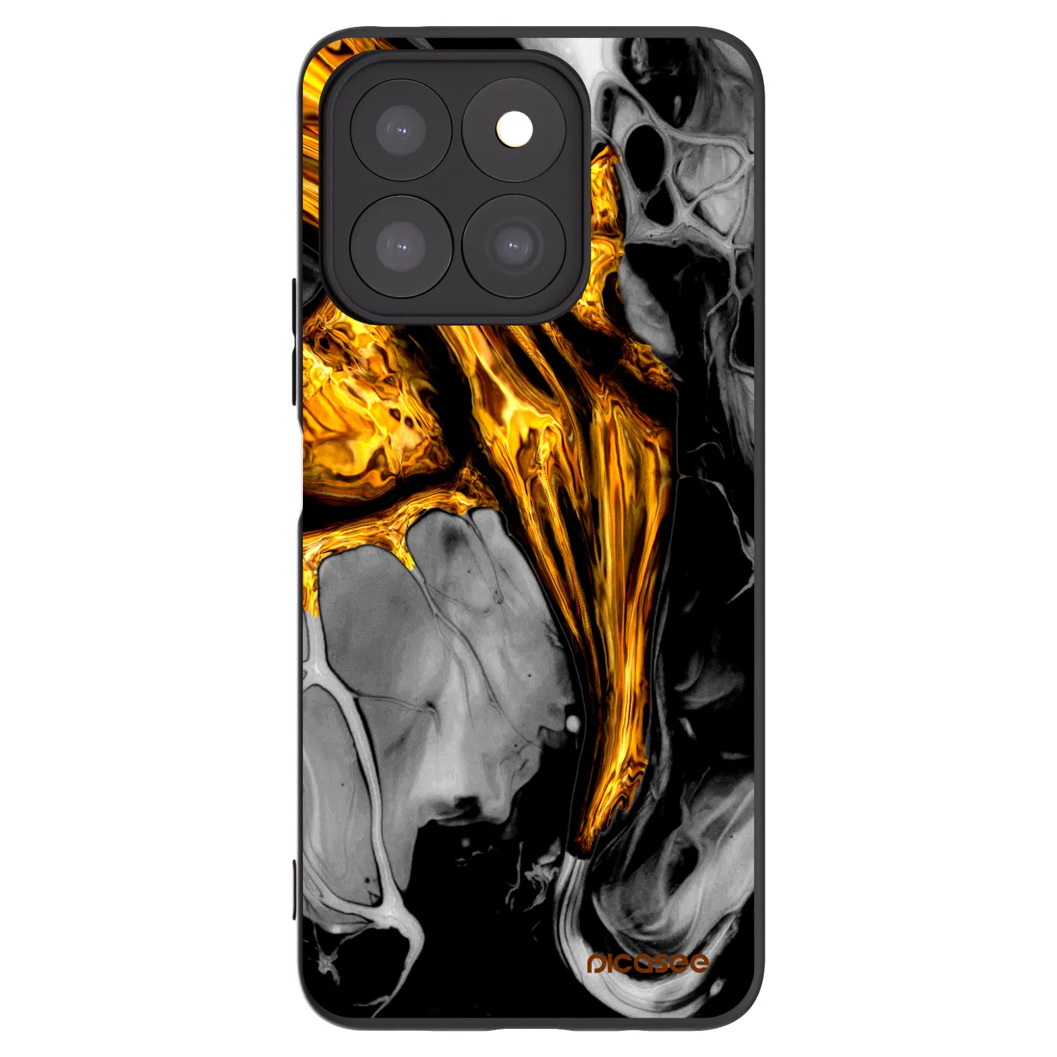 Picasee crna silikonska maskica za Honor X8c - Black Gold