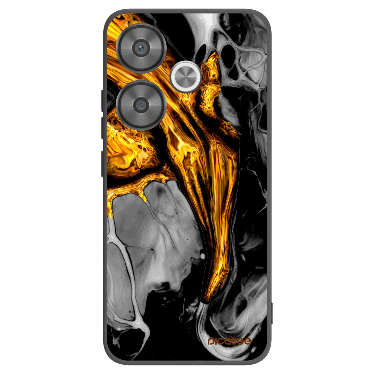 Picasee crna silikonska maskica za Xiaomi Poco F6 - Black Gold