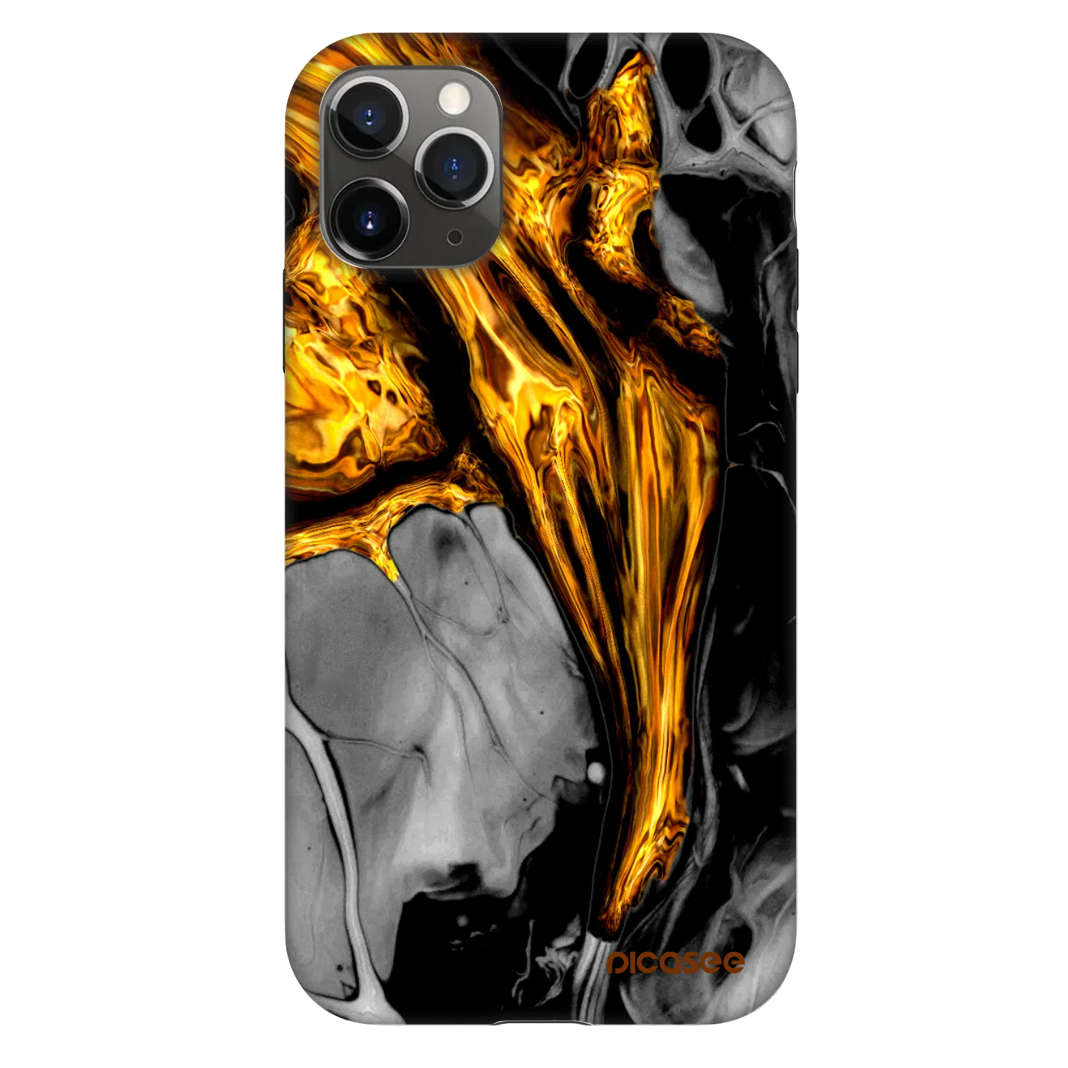Picasee Fashion Case za Apple iPhone 11 Pro - Black Gold