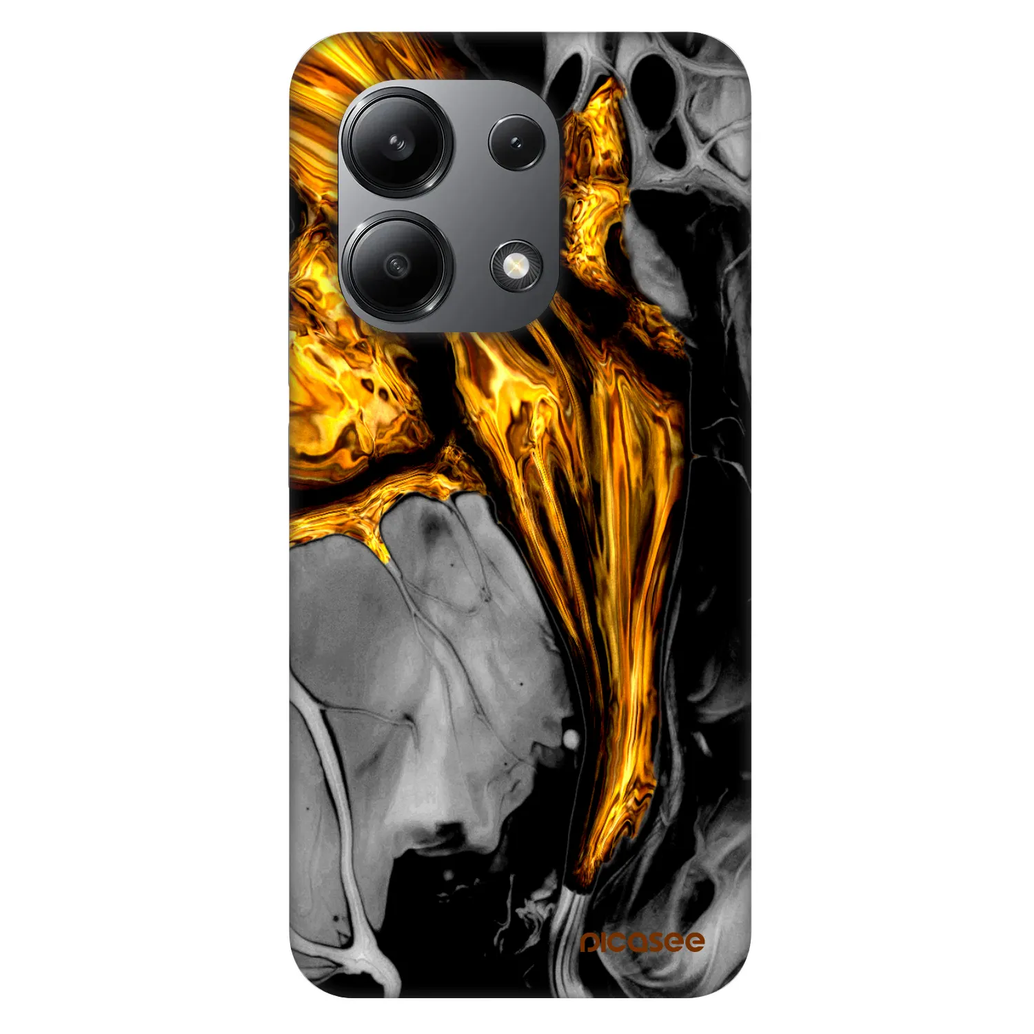 Picasee Fashion Case za Xiaomi Redmi Note 13 4G - Black Gold