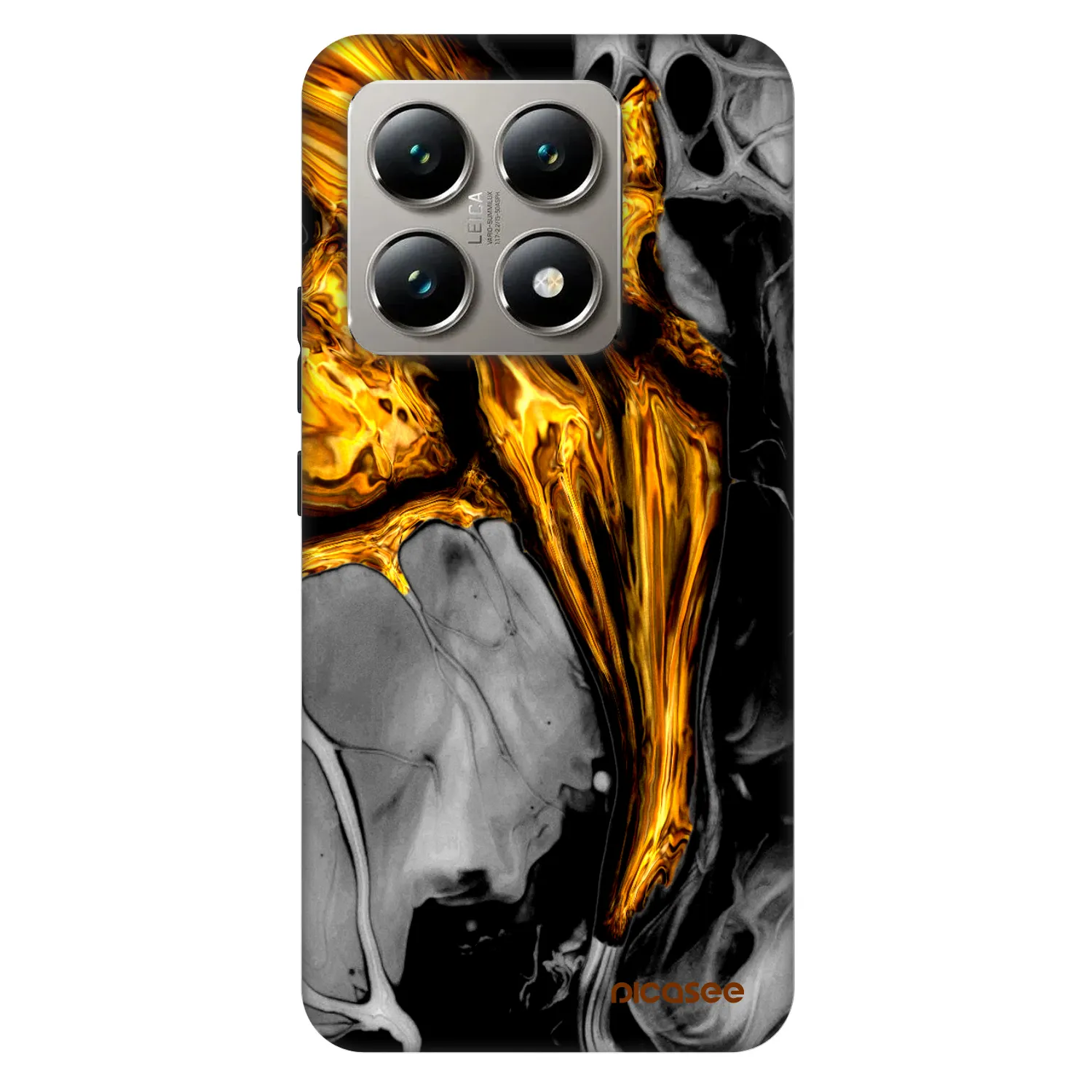 Picasee Fashion Case za Xiaomi 14T - Black Gold