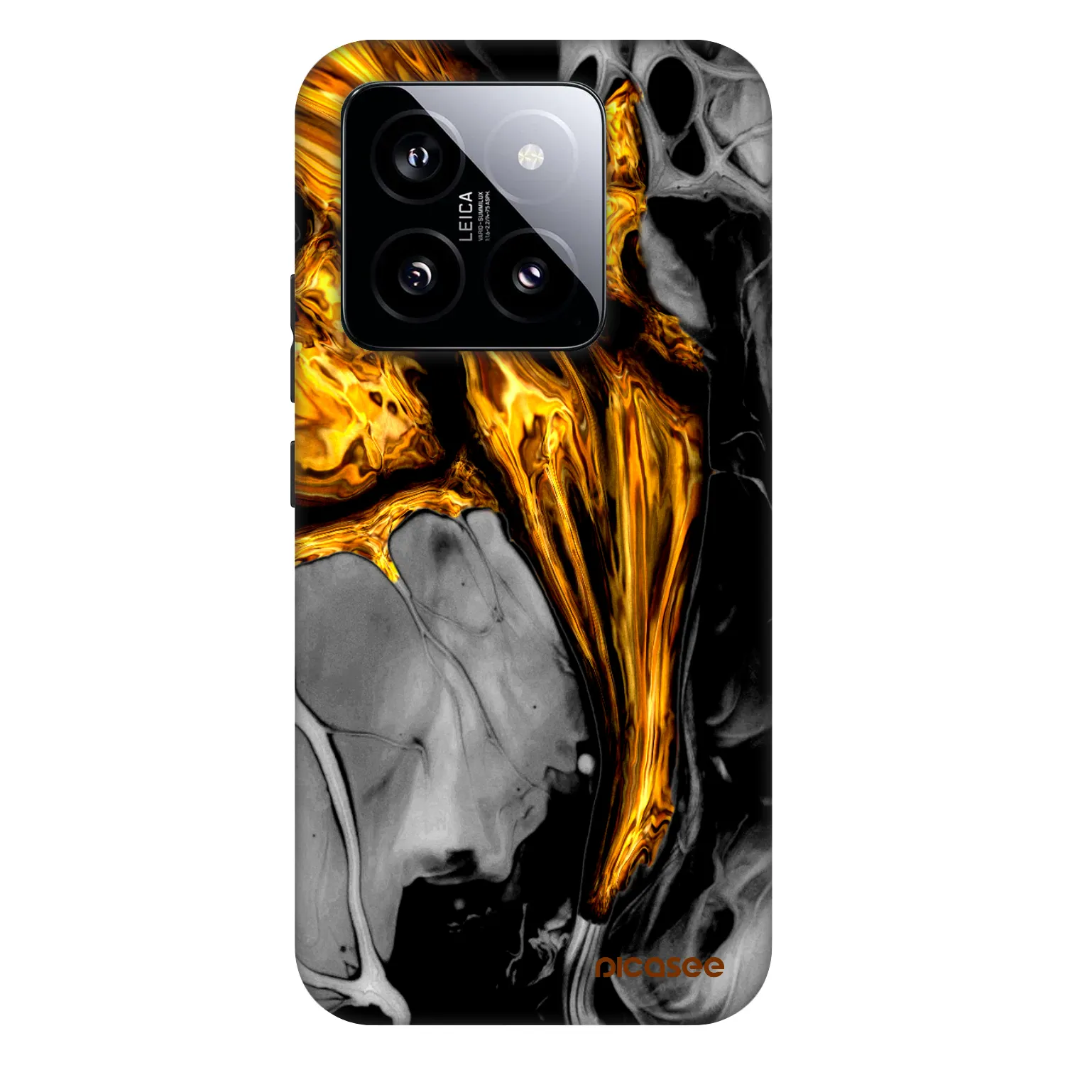 Picasee Fashion Case za Xiaomi 14 - Black Gold