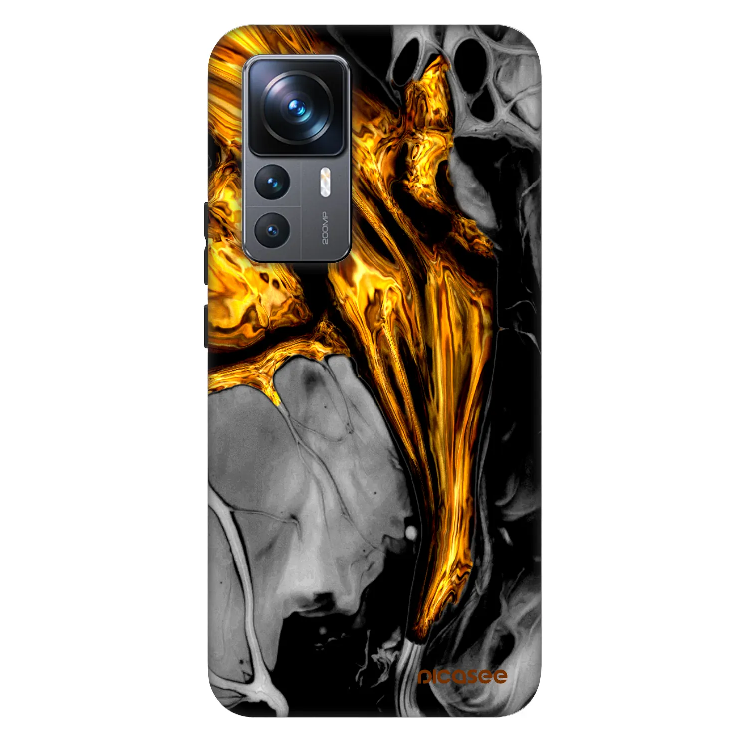Picasee Fashion Case za Xiaomi 12T Pro - Black Gold