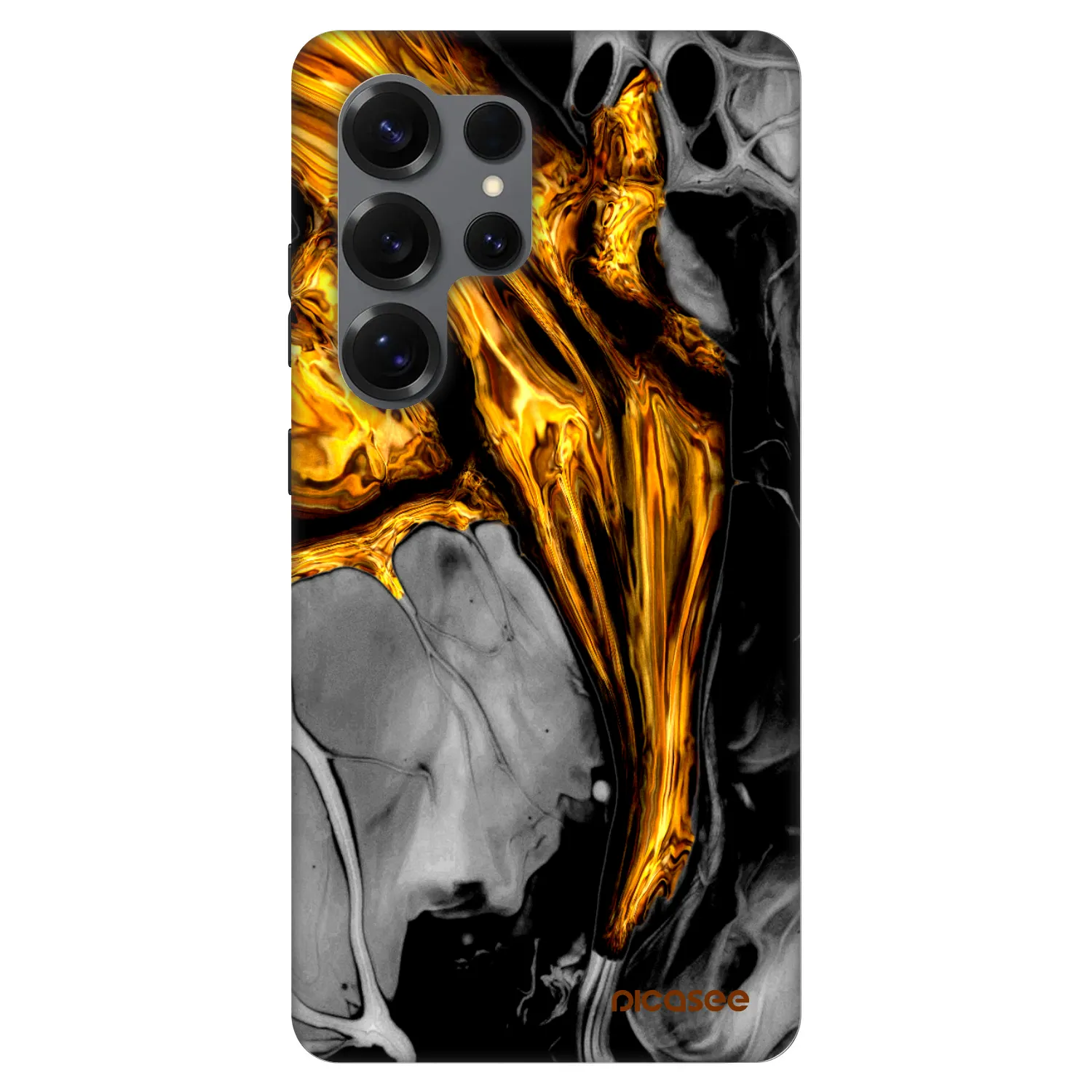 Picasee Fashion Case PowerShare pro Samsung Galaxy S25 Ultra 5G - Black Gold