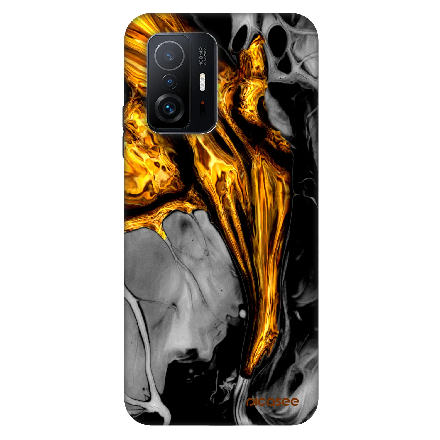 Picasee Fashion Case za Xiaomi 11T - Black Gold