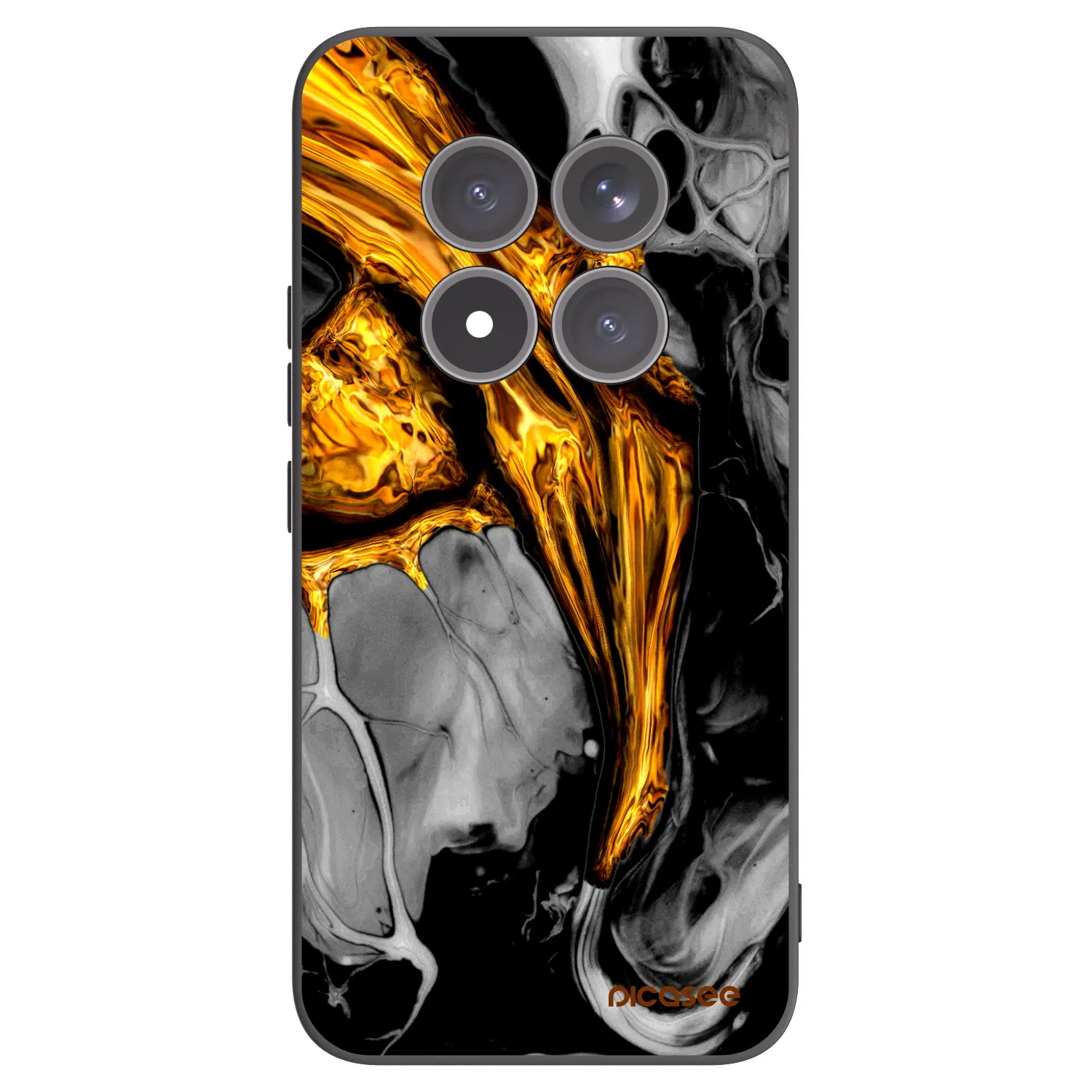 Picasee crna silikonska maskica za Xiaomi Redmi Note 15 Pro+ - Black Gold