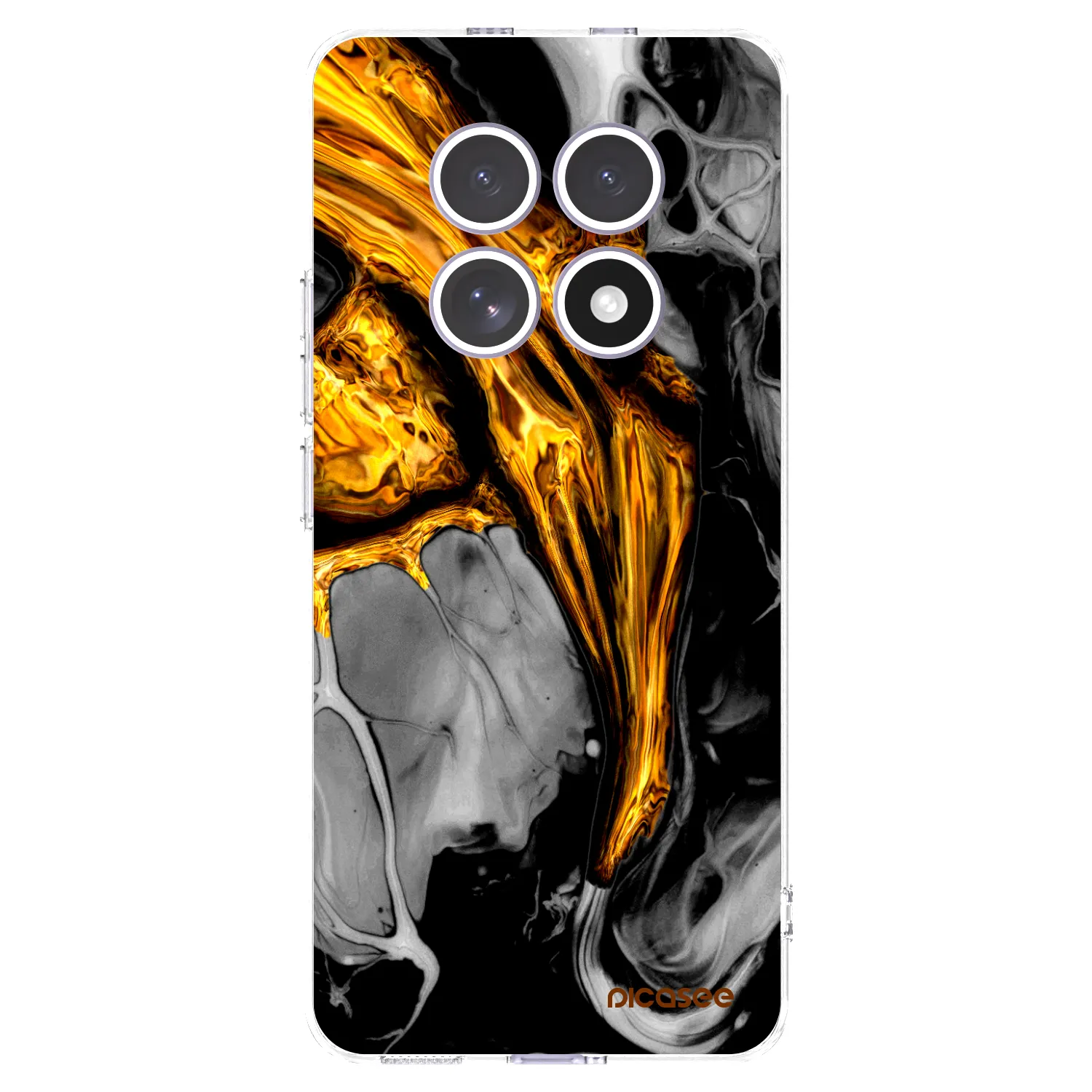 Picasee silikonska prozirna maskica za Xiaomi Redmi Note 15 - Black Gold