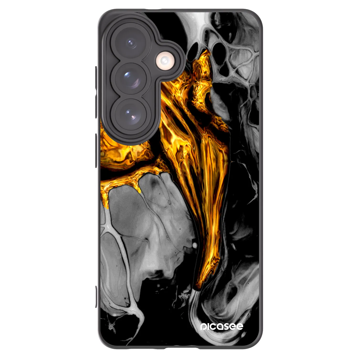 Picasee crna silikonska maskica za Samsung Galaxy S26 - Black Gold