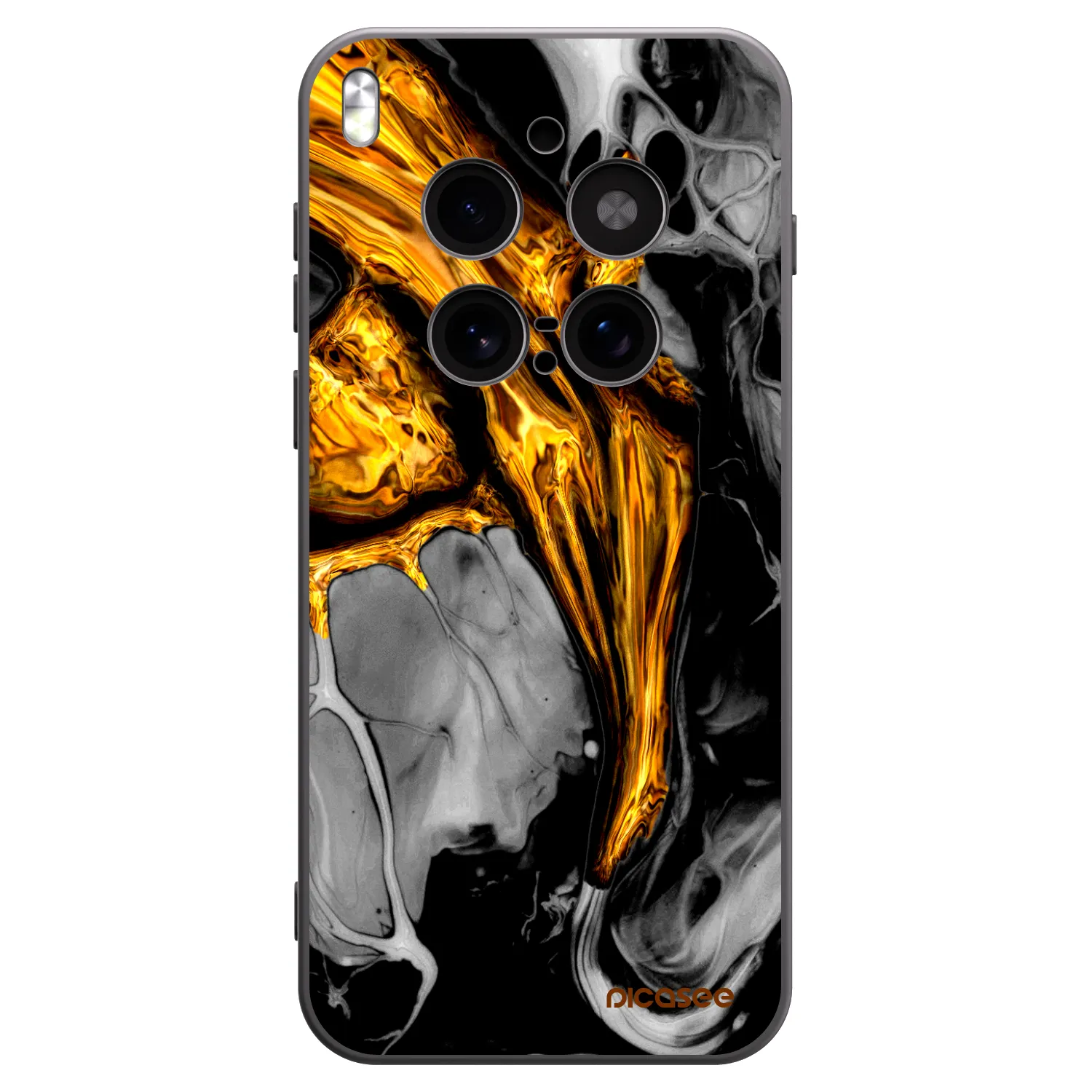 Picasee crna silikonska maskica za Vivo X300 Pro - Black Gold