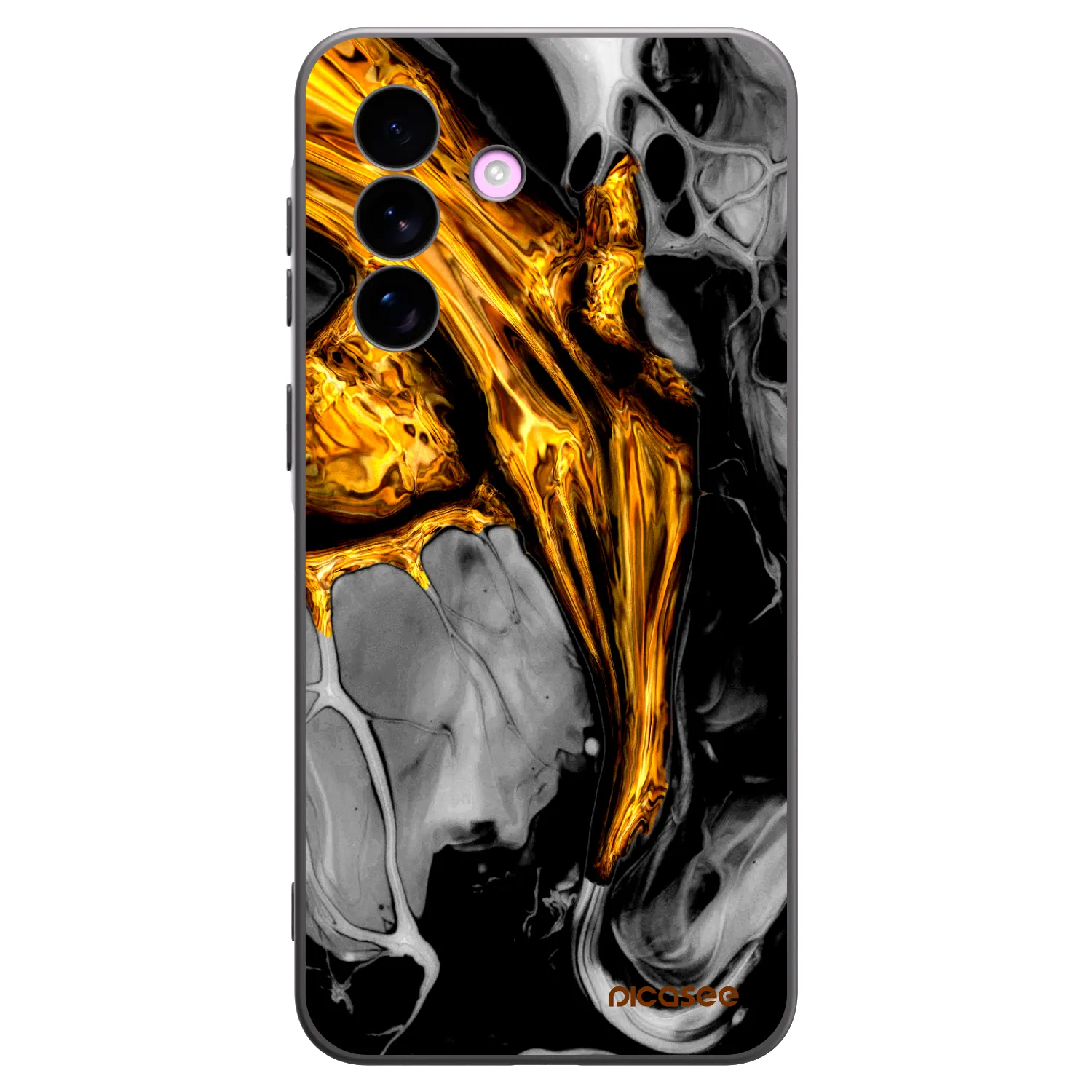 Picasee crna silikonska maskica za Samsung Galaxy A57 5G - Black Gold