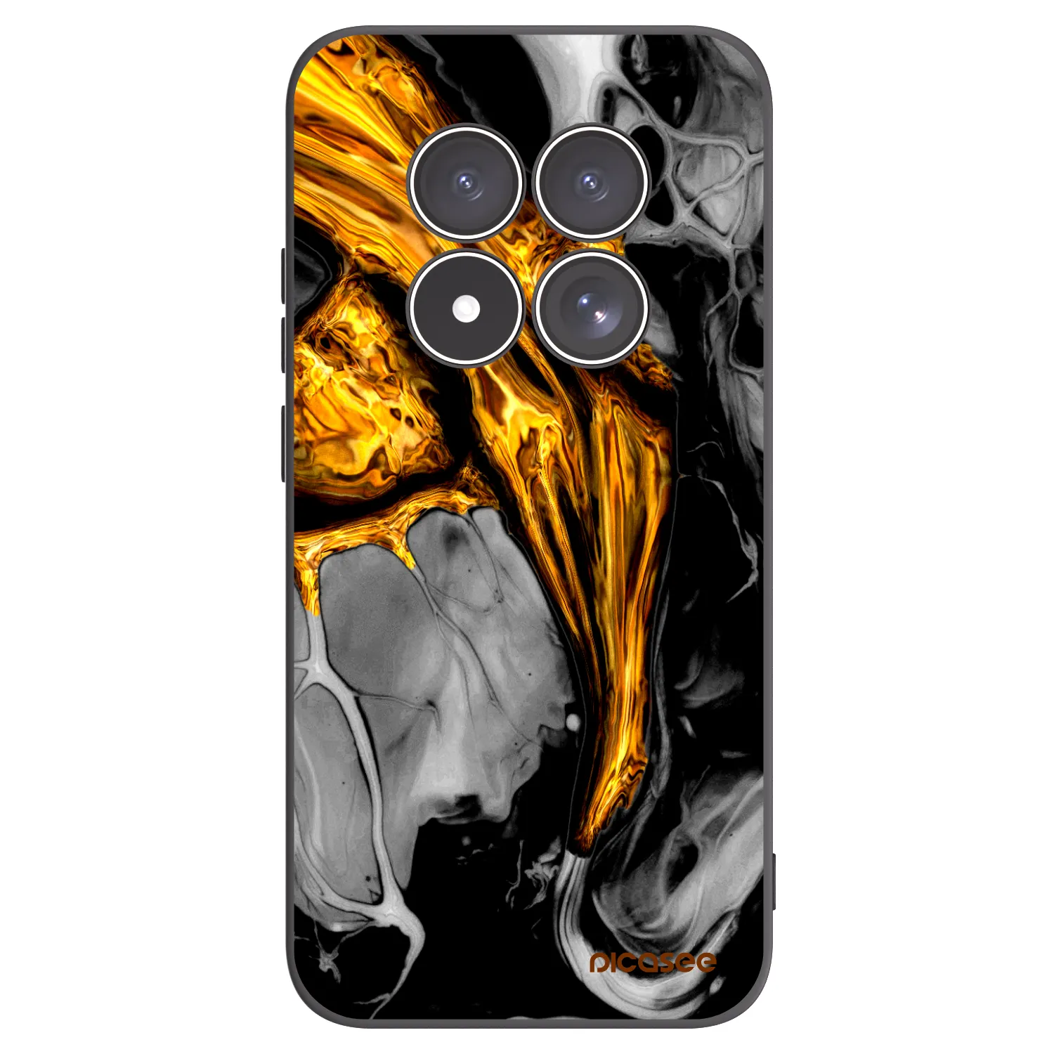 Picasee crna silikonska maskica za Xiaomi Redmi Note 15 Pro 5G - Black Gold