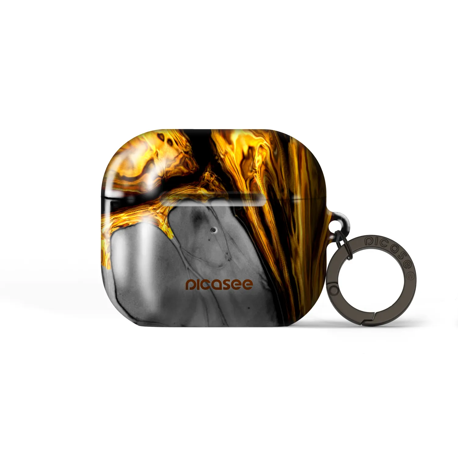 Picasee Obal pro Apple AirPods 3 - Black Gold