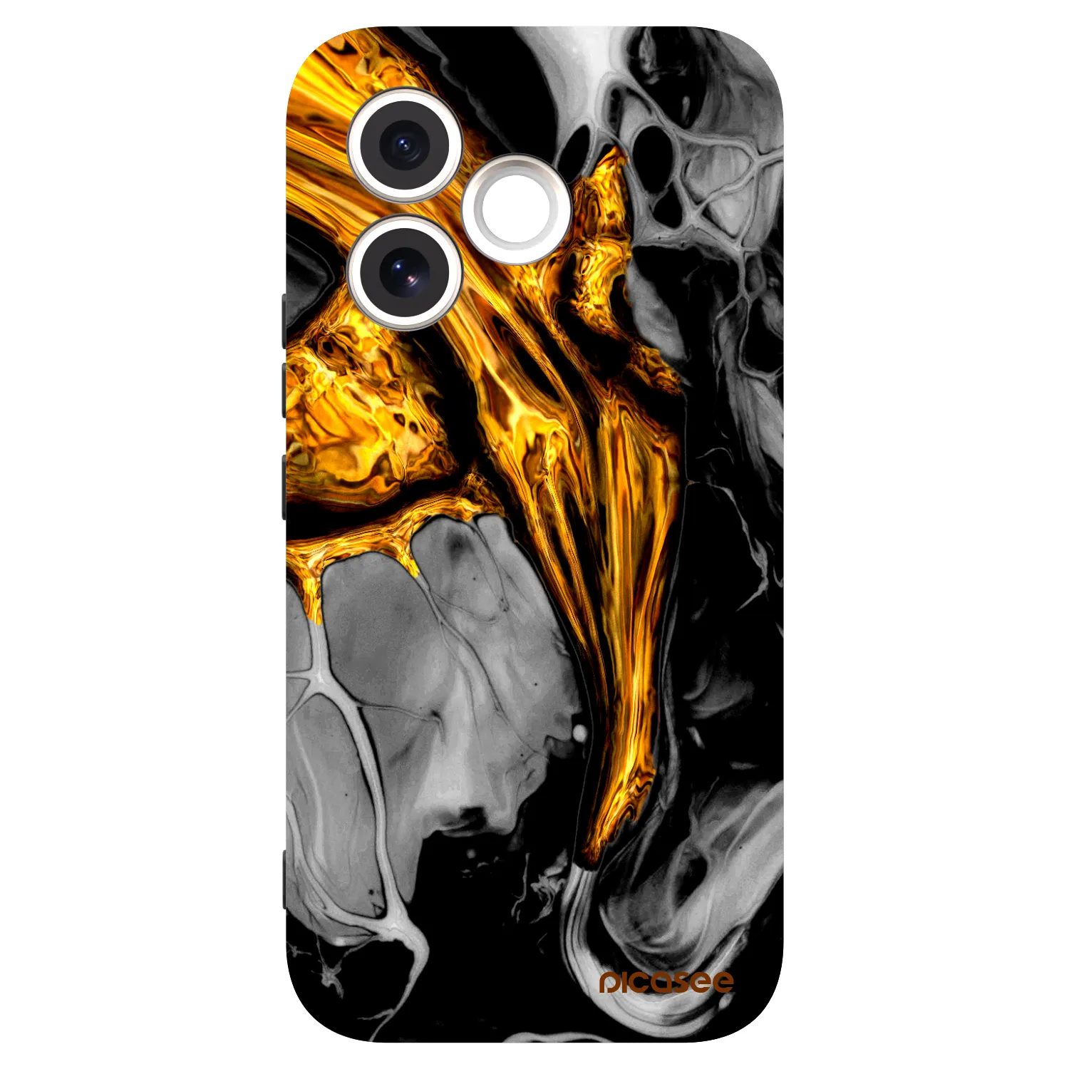 Picasee crna silikonska maskica za Honor 600 Lite - Black Gold