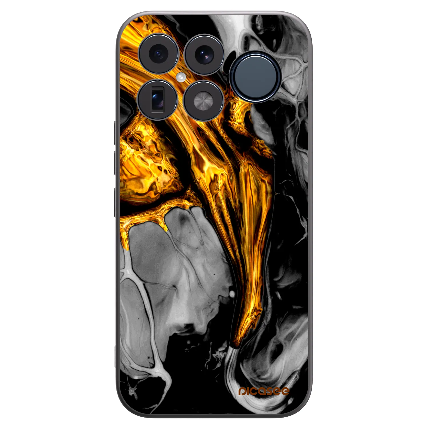 Picasee crna silikonska maskica za Xiaomi Poco F8 Ultra - Black Gold