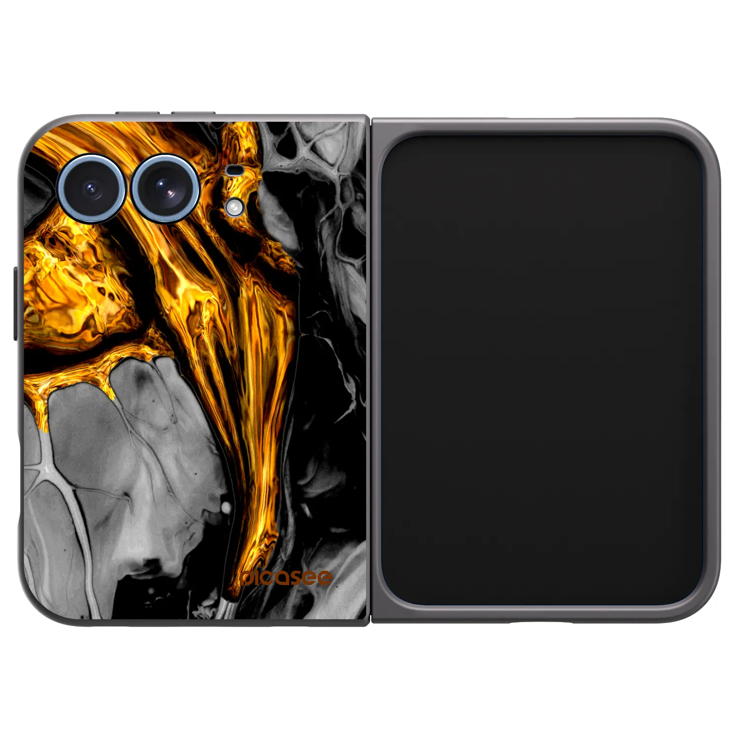 Picasee crna silikonska maskica za Apple iPhone Ultra - Black Gold
