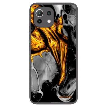 Picasee crna silikonska maskica za Xiaomi Mi 11 Lite - Black Gold