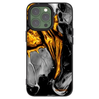 Picasee crna silikonska maskica za Apple iPhone 13 Pro - Black Gold